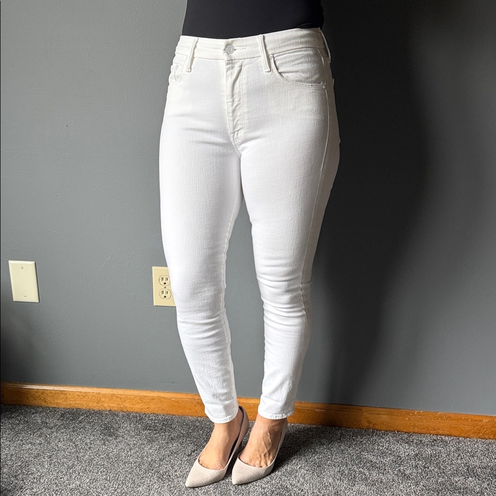 MOTHER Women's Crisp White Skinny Jeans